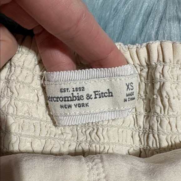 Y2K Abercrombie & Fitch Cream Lace Strapless Mini Dress sz XS - Picture 5 of 7